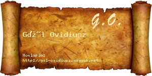 Gál Ovidiusz névjegykártya