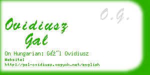 ovidiusz gal business card